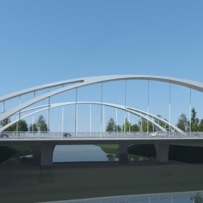 现代跨河桥3D模型下载